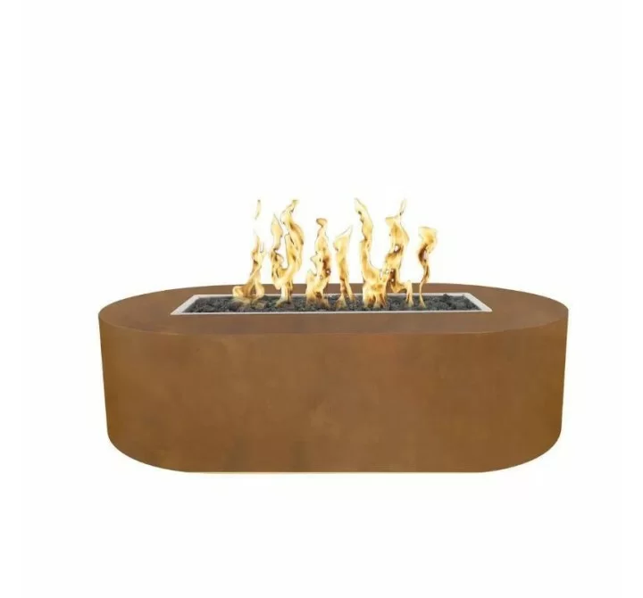 The Outdoor Plus Bispo 84" x 24" Fire Pit - Corten Steel