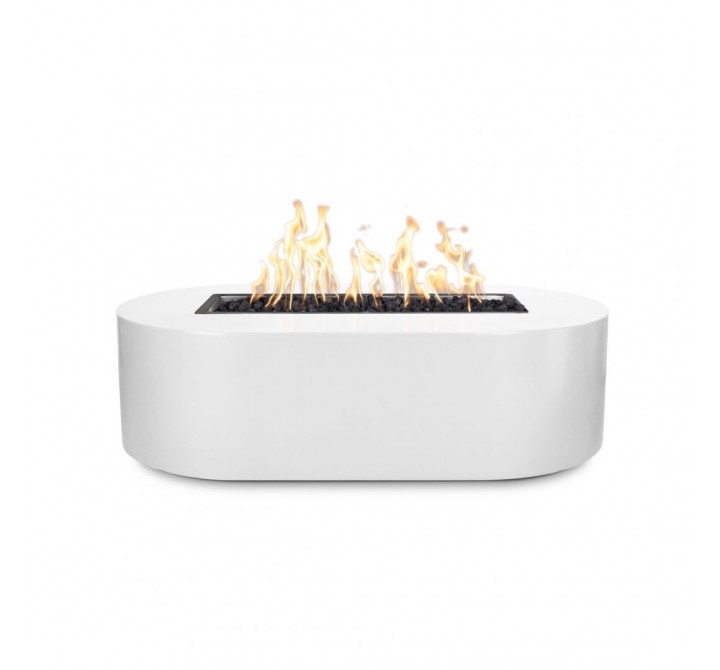 The Outdoor Plus Bispo 72" x 24" Fire Pit - Powder Coated White