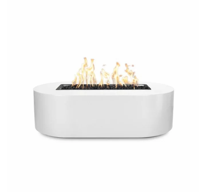 The Outdoor Plus Bispo 72" x 24" Fire Pit - Powder Coated White