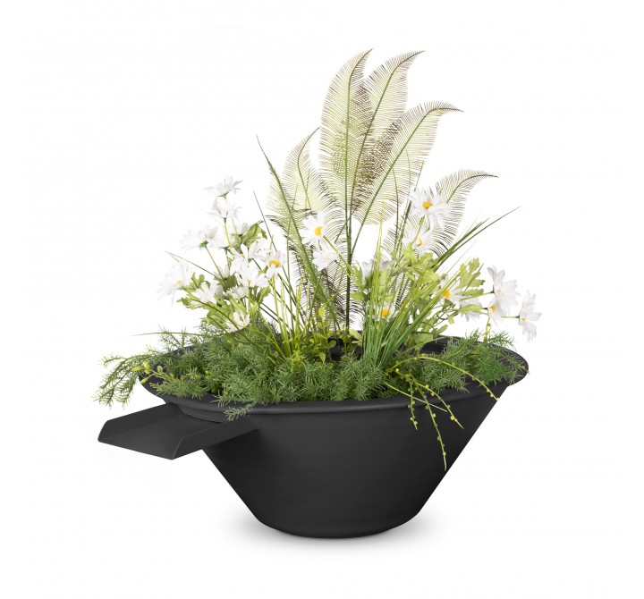 The Outdoor Plus Cazo Powder Coated Planter with Water Bowl