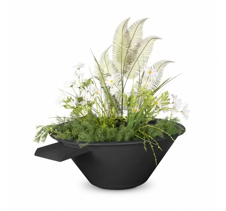 The Outdoor Plus Cazo Powder Coated Planter with Water Bowl