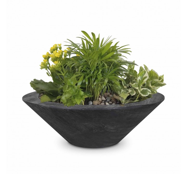 The Outdoor Plus Cazo Wood Grain Planter Bowl