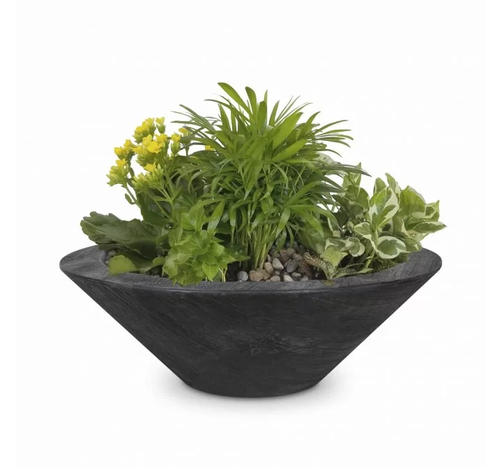 The Outdoor Plus Cazo Wood Grain Planter Bowl