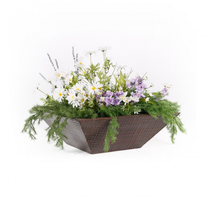 The Outdoor Plus Maya Hammered Copper Planter Bowl