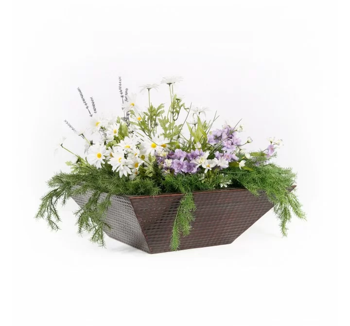 The Outdoor Plus Maya Hammered Copper Planter Bowl