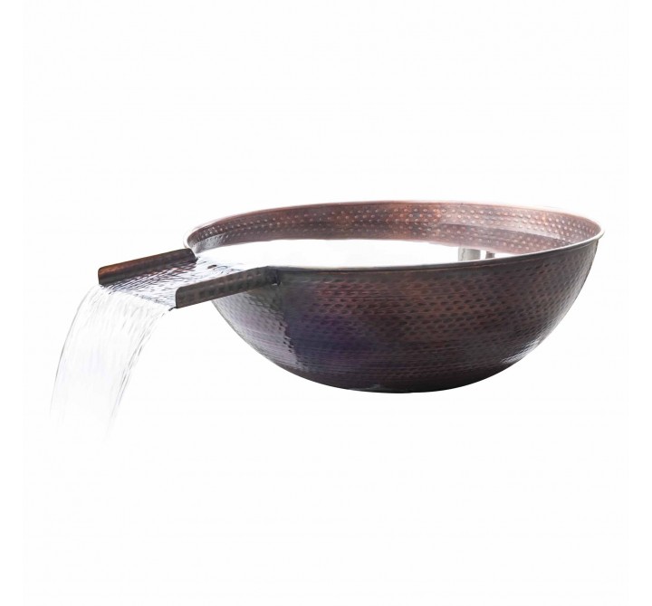 The Outdoor Plus Sedona Hammered Copper Water Bowl