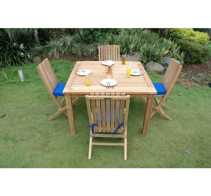 Anderson Teak Windsor Comfort Chair 7-Pieces Folding Dining Set