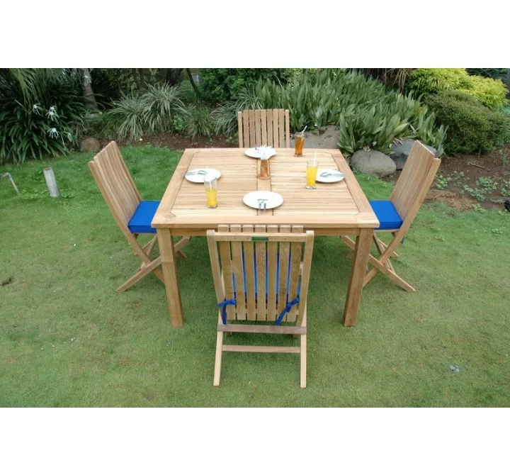 Anderson Teak Windsor Comfort Chair 7-Pieces Folding Dining Set