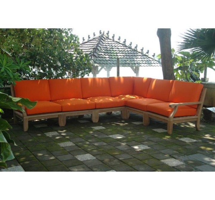 Anderson Teak Riviera Luxe 7-Pieces Modular Set with Square Tables