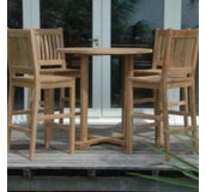 Anderson Teak Bahama Avalon 5-Pieces Round Bar Set