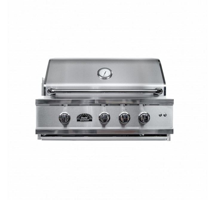 Sole Gourmet 30" Deluxe Grill Rotisserie Built In Gas LED Lights