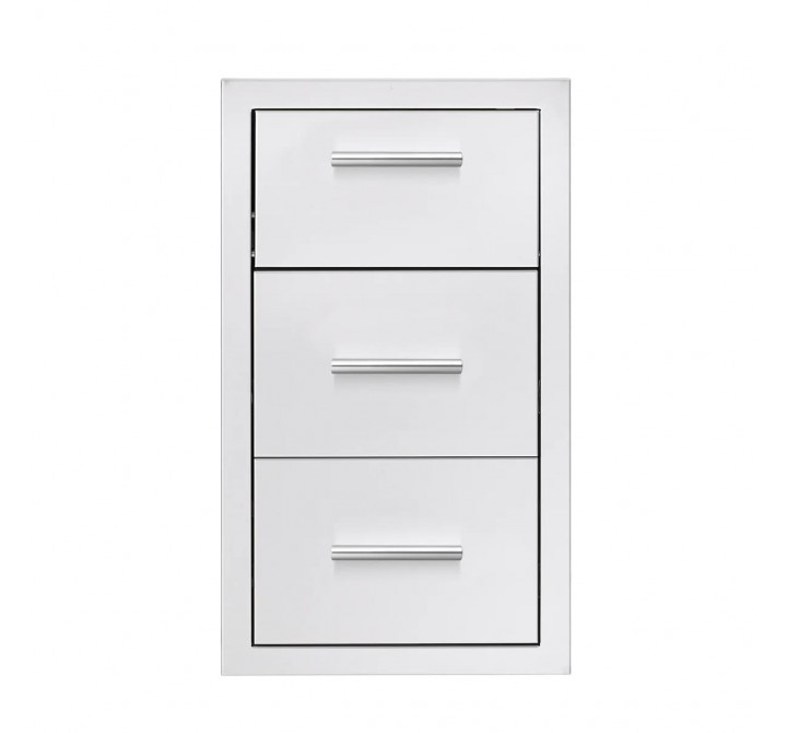 Summerset Grills 17 Vertical 2-Drawer And Paper Towel Holder Combo With Masonry Frame Return