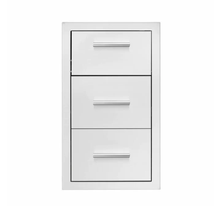 Summerset Grills 17 Vertical 2-Drawer And Paper Towel Holder Combo With Masonry Frame Return