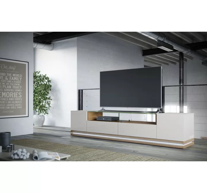 Vanderbilt TV Stand - Maple Cream and Off White