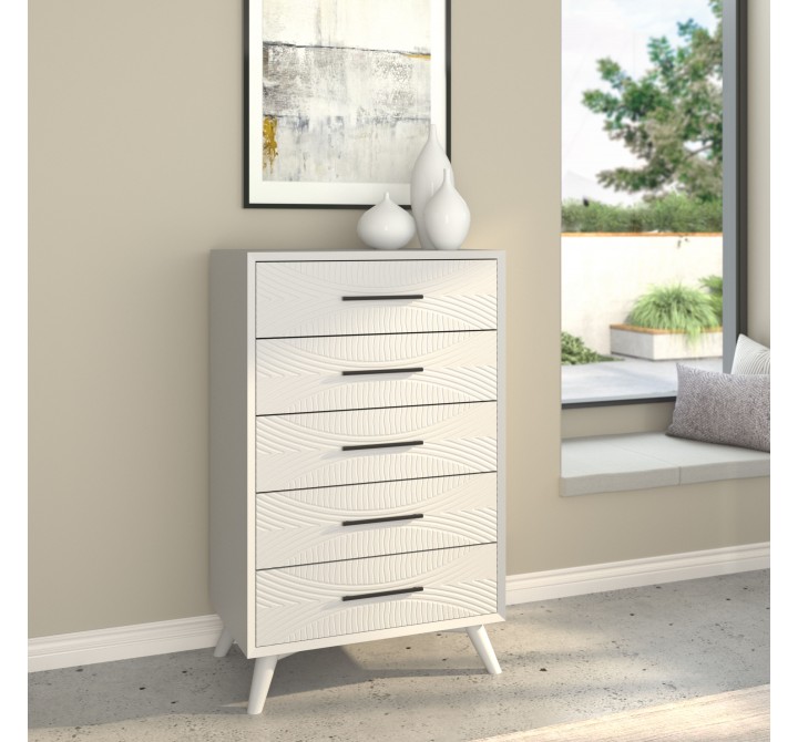  Alpine Furniture Tranquility Chest in White - Lifestyle