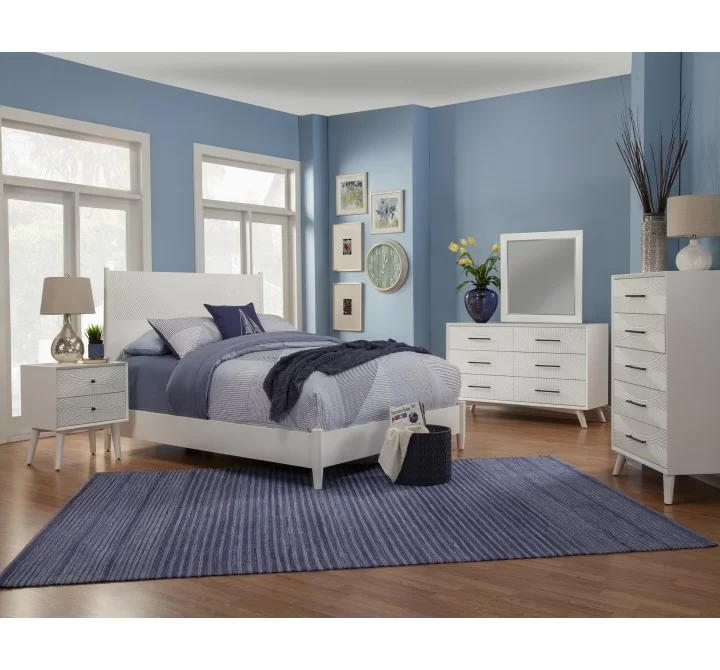  Alpine Furniture Tranquility Full Bed in White - Lifestyle