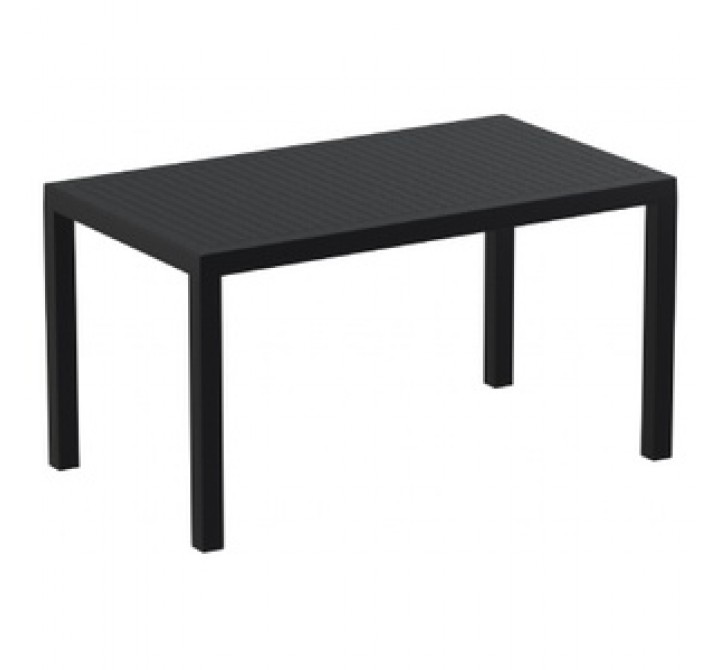 Ares Resin Rectangle Dining Table Black 55 inch
