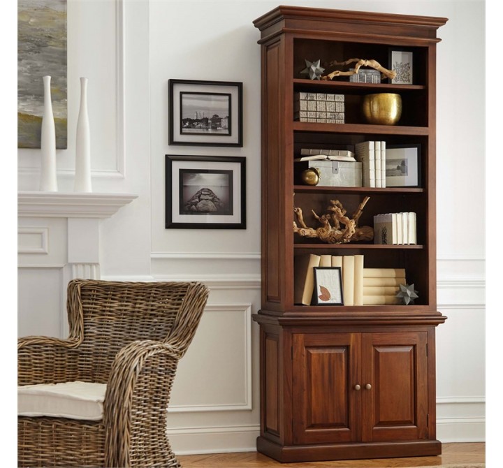 Toscana Mahogany Standard Bookcase - Lifestyle