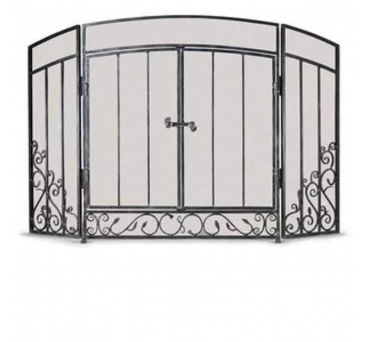 Fireside America Napa Forge 3 Panel Renaissance Screen with Doors