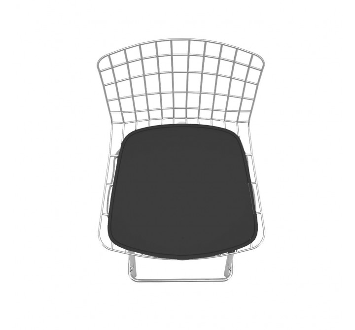 Manhattan Comfort Madeline 41.73" Barstool in Silver and Black Top