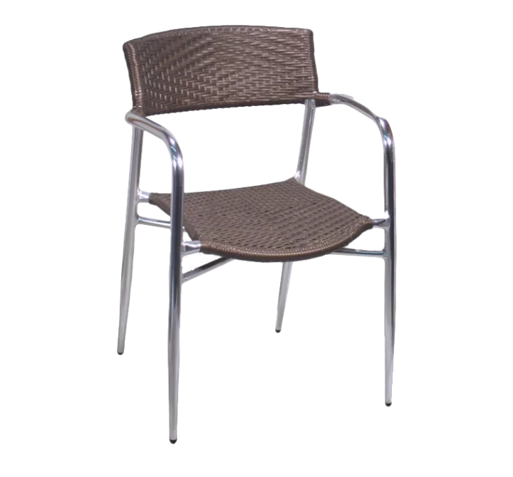 H&D Seating Brown Rattan Dining Armchair