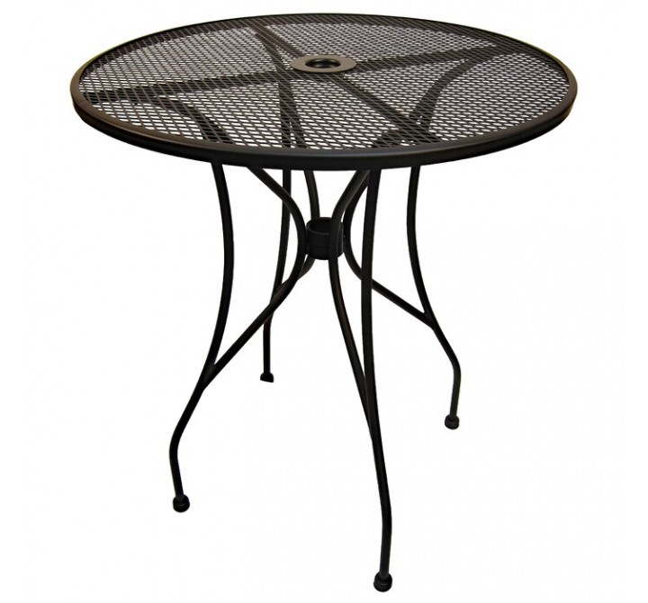 H&D Seating Round  Wrought Iron Mesh Top Table w/ Bar Height Base