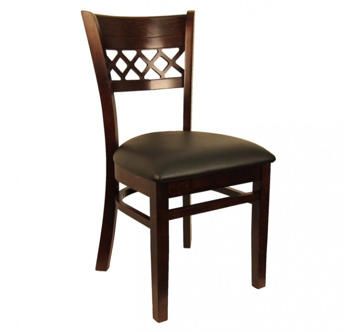 H&D Seating Lattice Back Wood Chair 