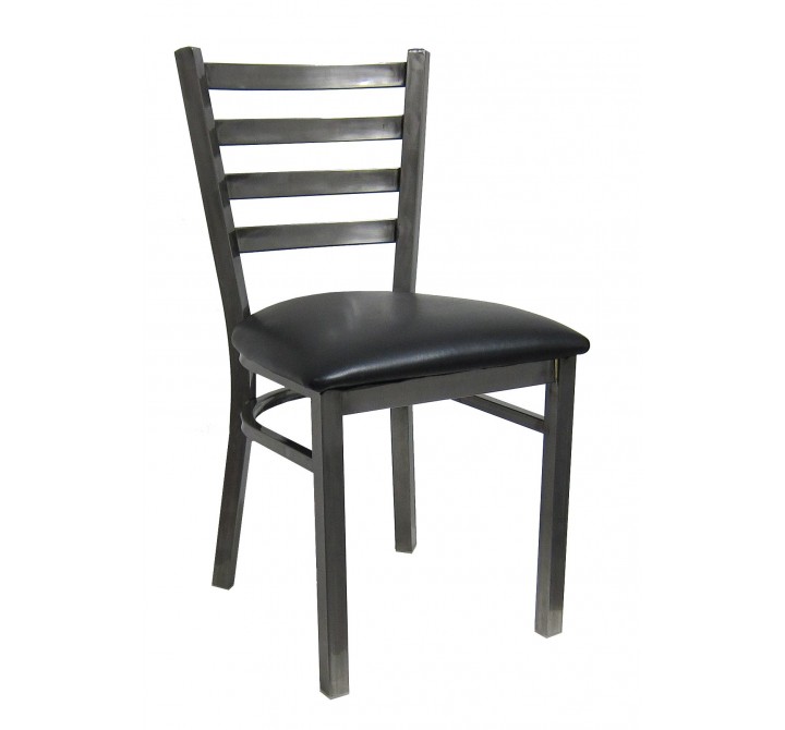 H&D Seating Ladder Back Clear Coat Metal Chair - Set of 2