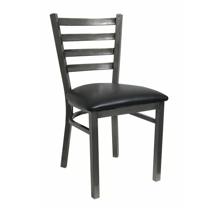 H&D Seating Ladder Back Clear Coat Metal Chair - Set of 2