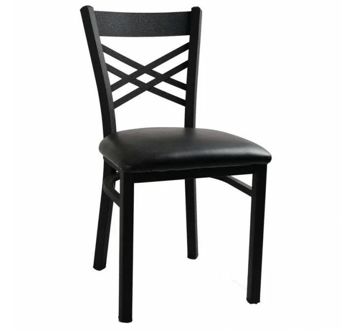 H&D Seating Cross Back Metal Chair - Set of 2