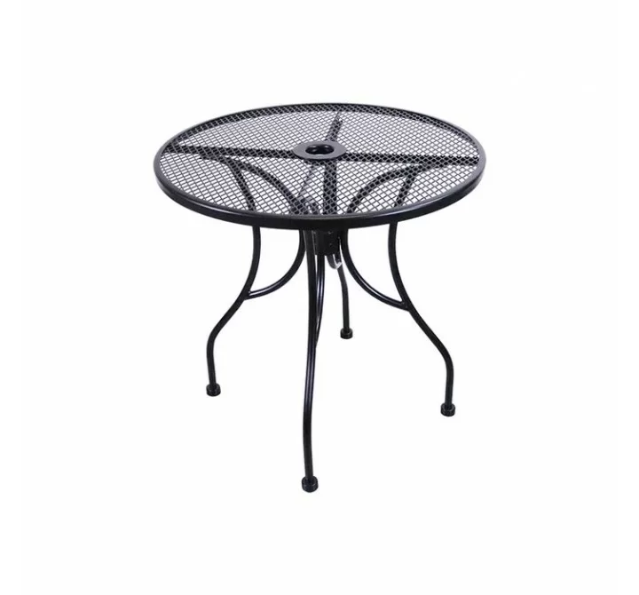 H&D Seating Round Wrought Iron Mesh Top Table w/ Base