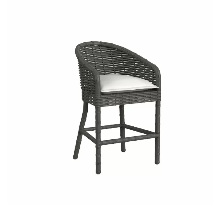 Sunset West Cabo Barstool in Soothe Pearl w/ Flange Welt