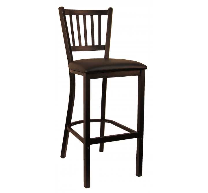 H&D Seating Vertical Back Metal Barstool