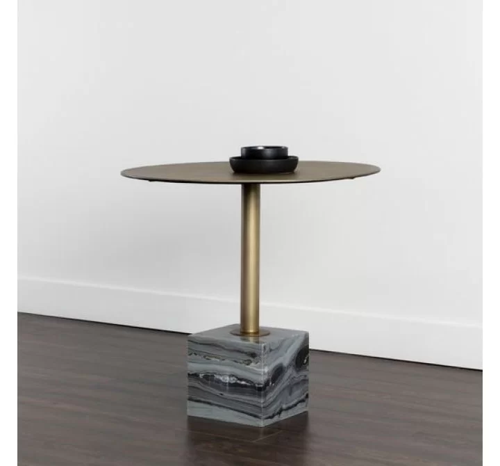 Sunpan Kata 32'' Bistro Table in Grey - Lifestyle