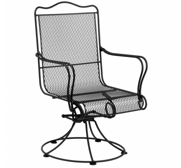 Woodard Tucson High Back Swivel Rocking Dining Arm