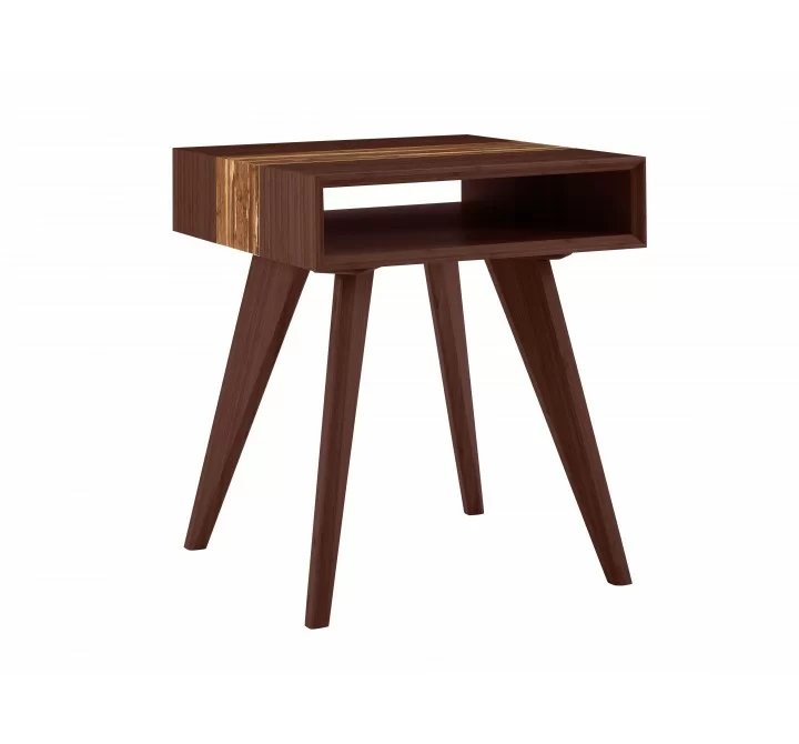 Greenington Azara Tiger End Table, Sable - Front Side Angle