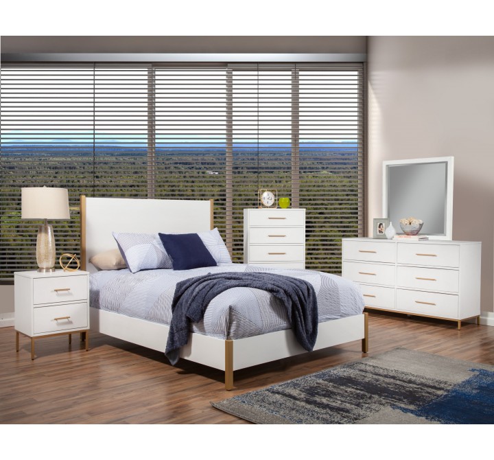 Melbourne Queen Bed, French Truffle - Lifestyle