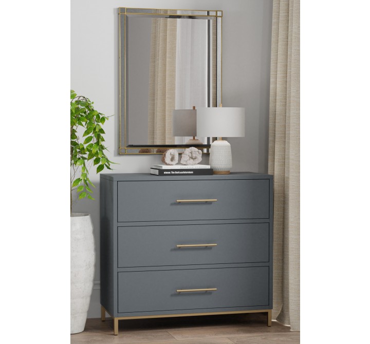 Alpine Furniture Madelyn Small Chest in Slate Gray - Lifestyle