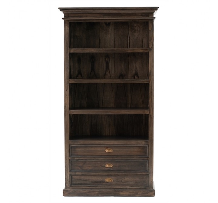 Nova Solo Halifax Mindi Wood Bookcase - Front Angle