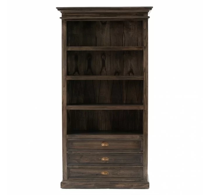 Nova Solo Halifax Mindi Wood Bookcase - Front Angle
