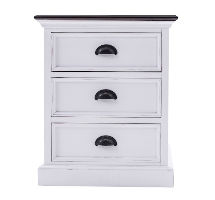 NovaSolo Halifax Accent Mahogany Wood Bedside Drawer Unit