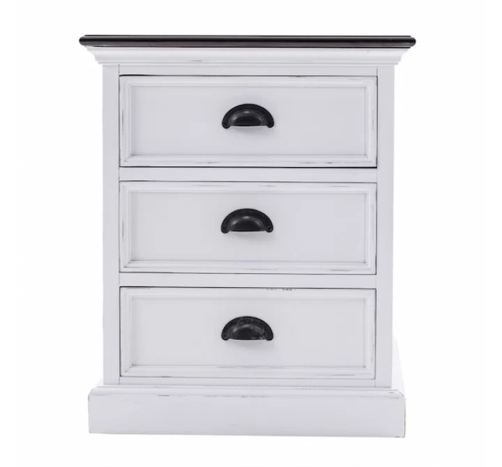 NovaSolo Halifax Accent Mahogany Wood Bedside Drawer Unit
