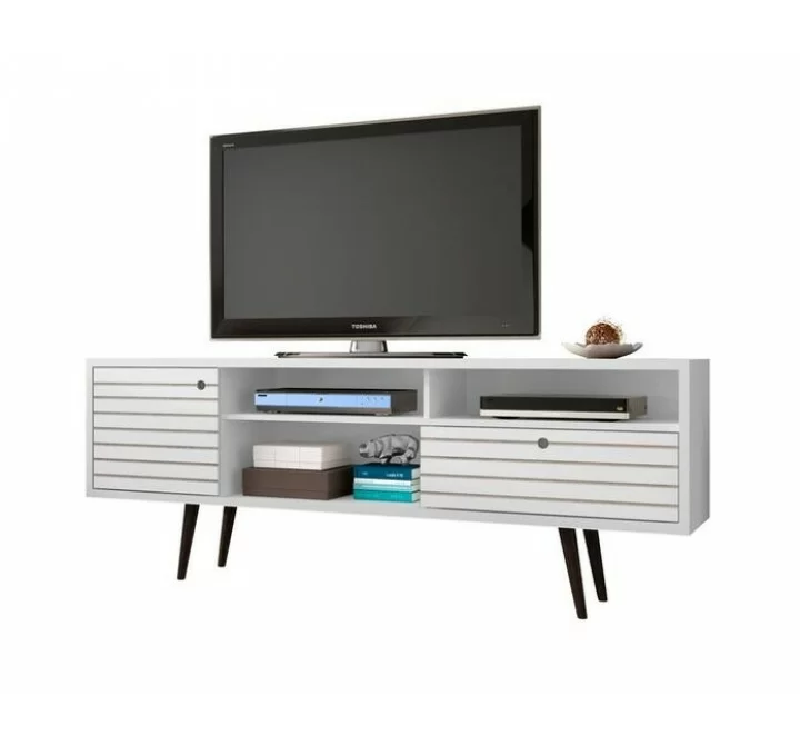 Liberty 70.86" Mid Century - Modern TV Stand (White) - White BG
