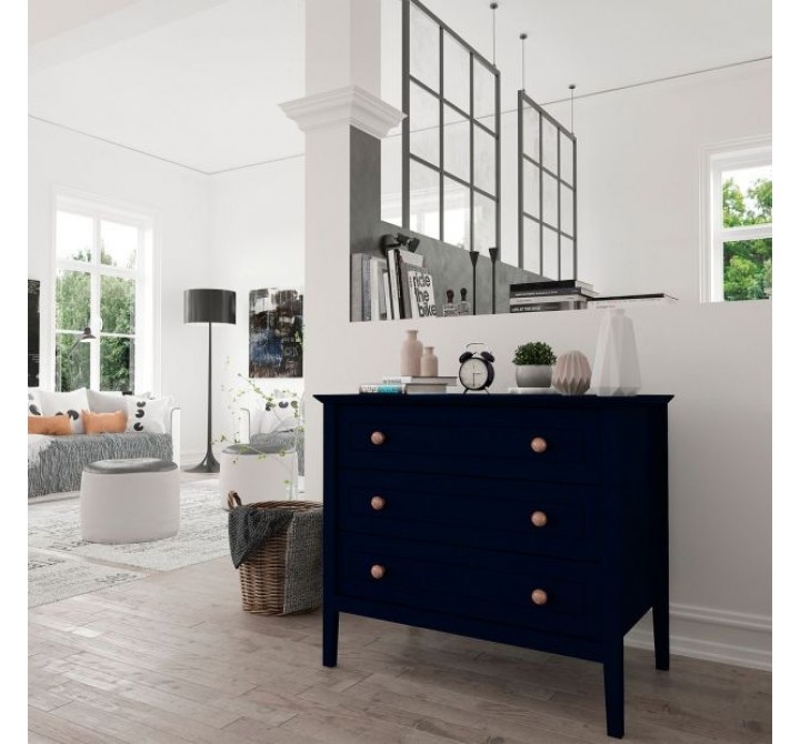 Manhattan Comfort Crown 31.29" Dresser in Tatiana Midnight Blue