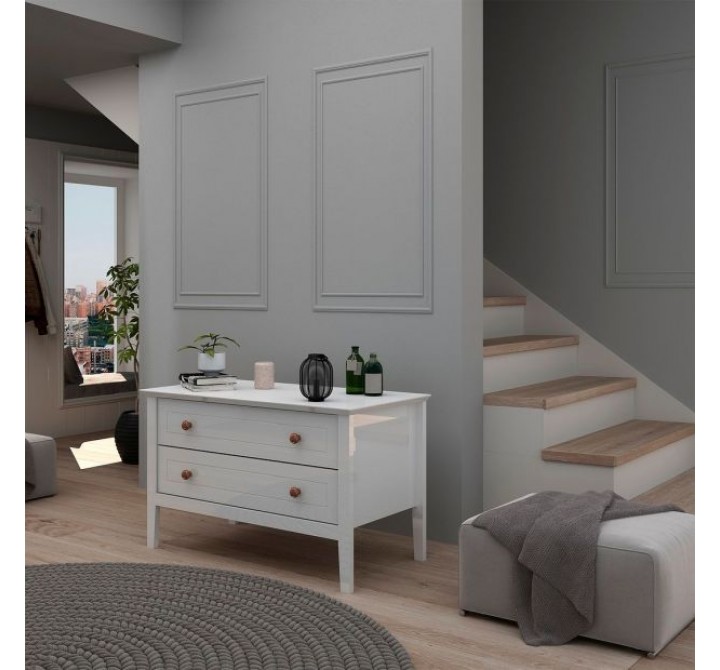 Manhattan Comfort Crown Bachelor Dresser in White