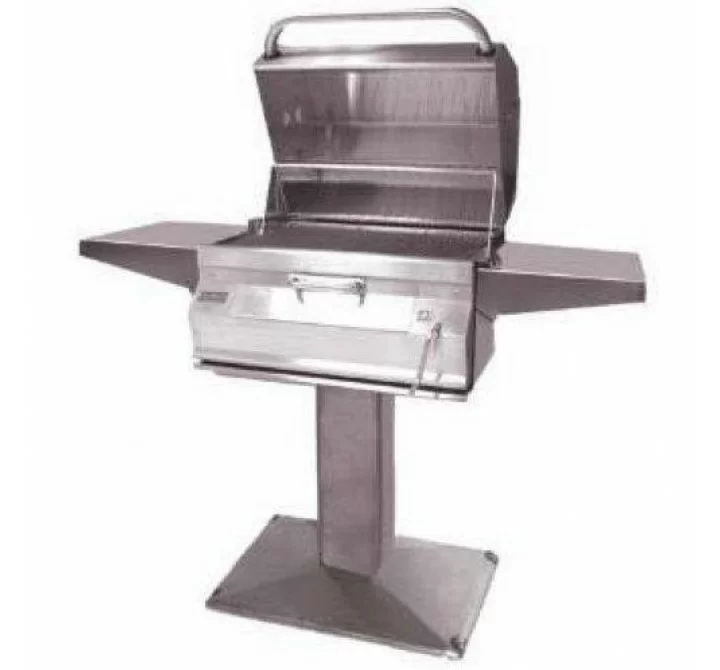 Fire Magic Charcoal Legacy Patio Post Grill w Smoker Hood