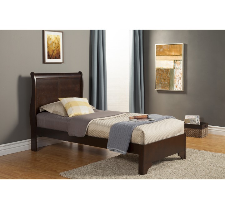 Alpine Furniture West Haven Twin Bed in Cappuccino