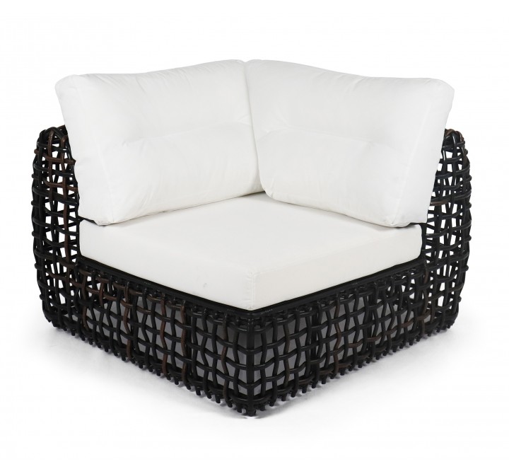 Skyline Design Dynasty Black  Corner with Sunbrella Cushion