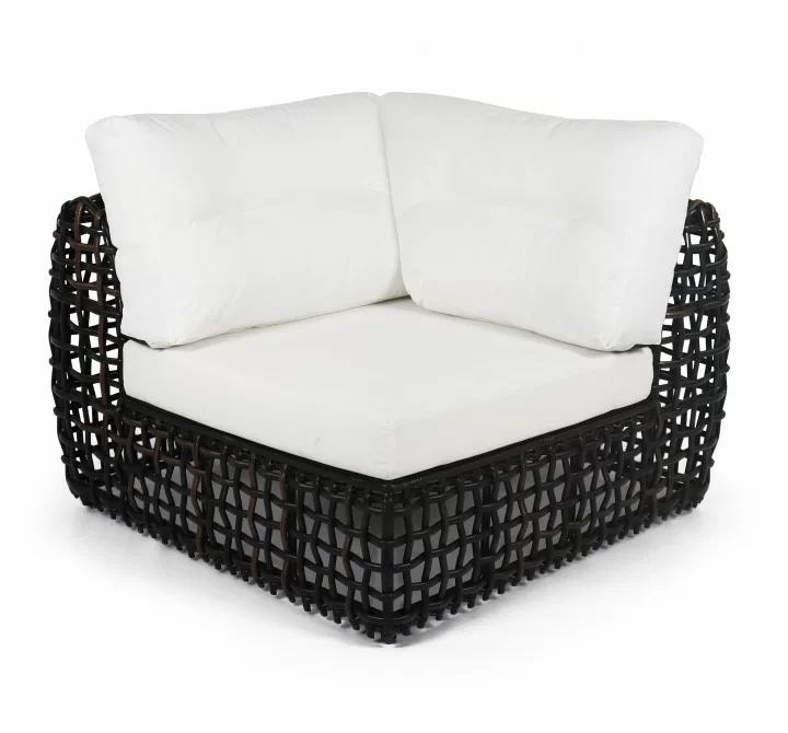 Skyline Design Dynasty Black  Corner with Sunbrella Cushion