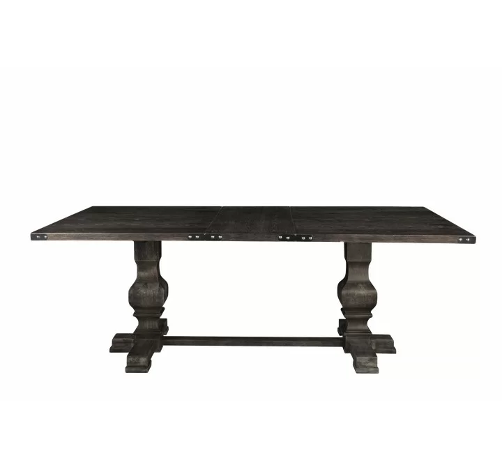 Alpine Furniture Manchester Dining Table in Charcoal - Front